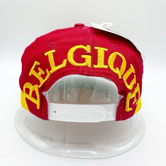 NWT Vintage 1994 90’s BELGIUM Flag Belgique Snapback Hat Soccer World Cup (Flaw) - Picture 4 of 8